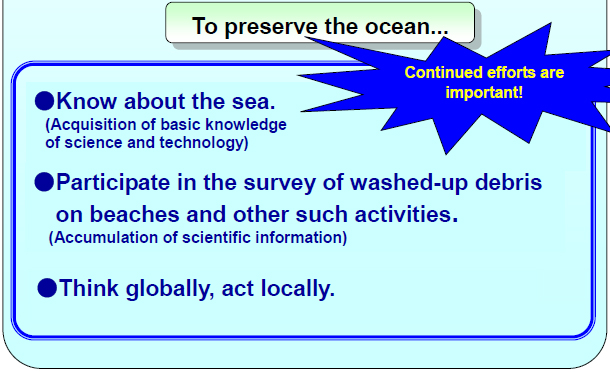 To preserve the ocean...