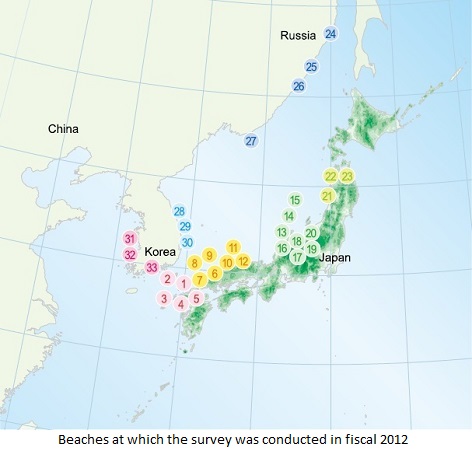 2012年度調査実施海岸